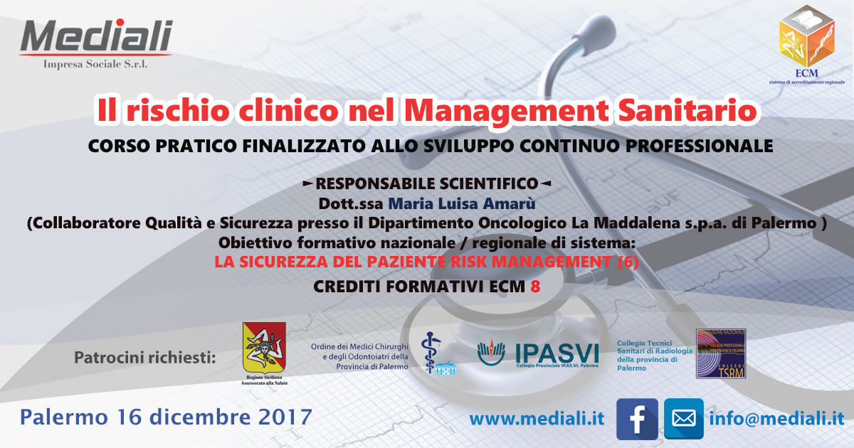 Il rischio clinico nel Management Sanitario