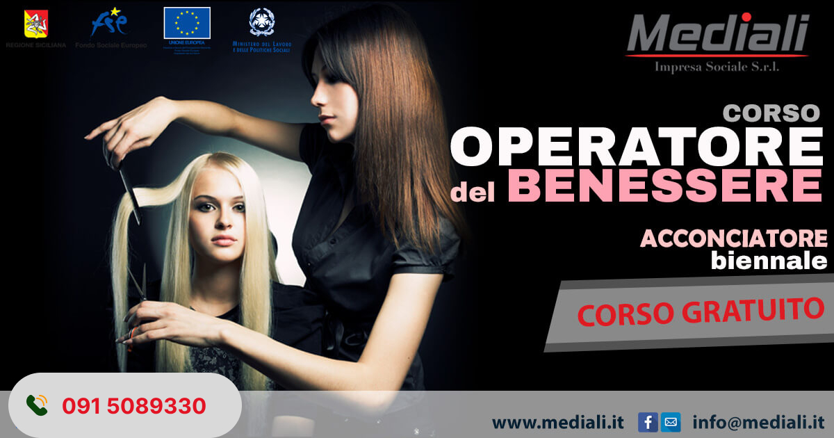 Corso Gratuito per Operatore del benessere (Acconciatore) biennale