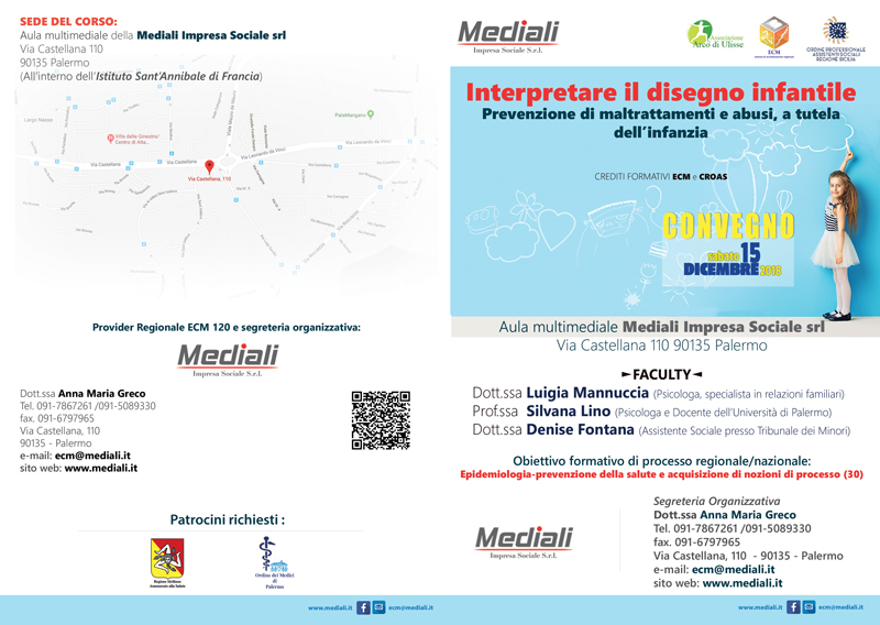 Brochure Convegno Interpretare il disegno infantile - Mediali - Palermo 15 dicembre 2018