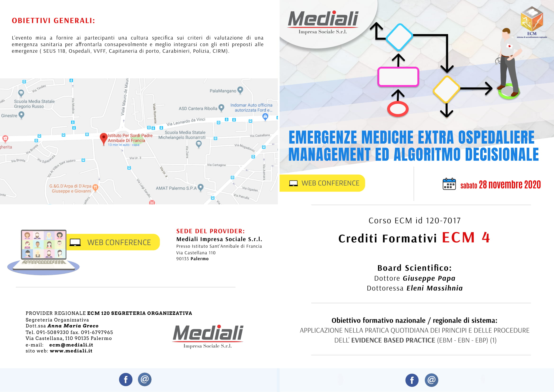 EMERGENZE MEDICHE EXTRA OSPEDALIERE  MANAGEMENT ED ALGORITMO DECISIONALE